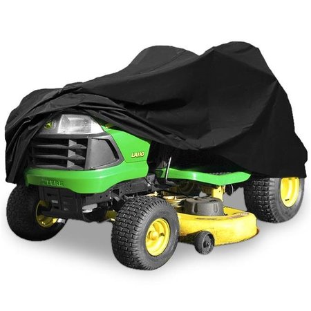 KAPSCO MOTO Kapsco Moto LTC10 54 in. Deluxe Riding Lawn Mower Tractor Cover Fits Decks & UV Resistant Storage Cover; Black LTC10